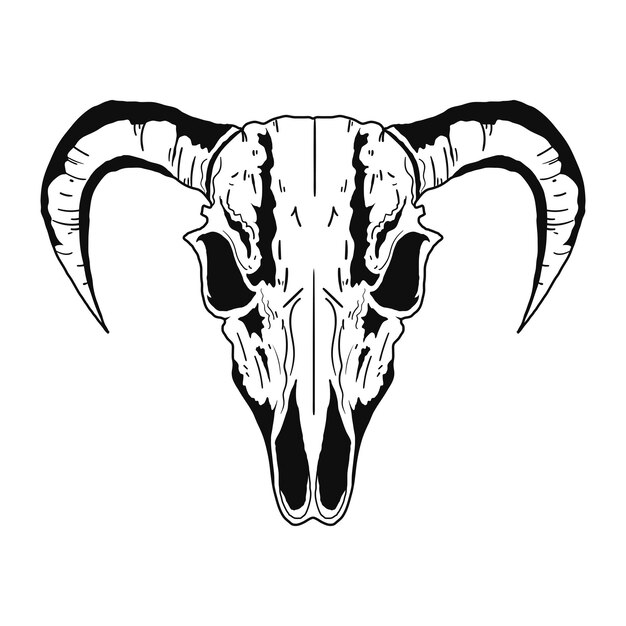 El icono del estilo Bull Skull Bone