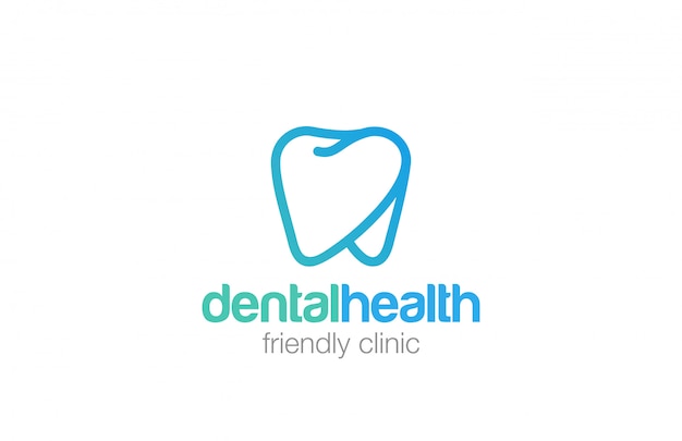 Icono de estilo lineal de salud Dent Logo.