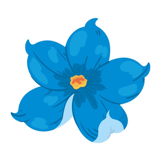 el icono de la flor azul