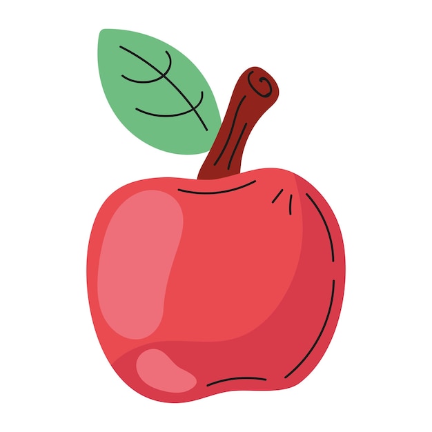 Vector gratuito icono de fruta de manzana