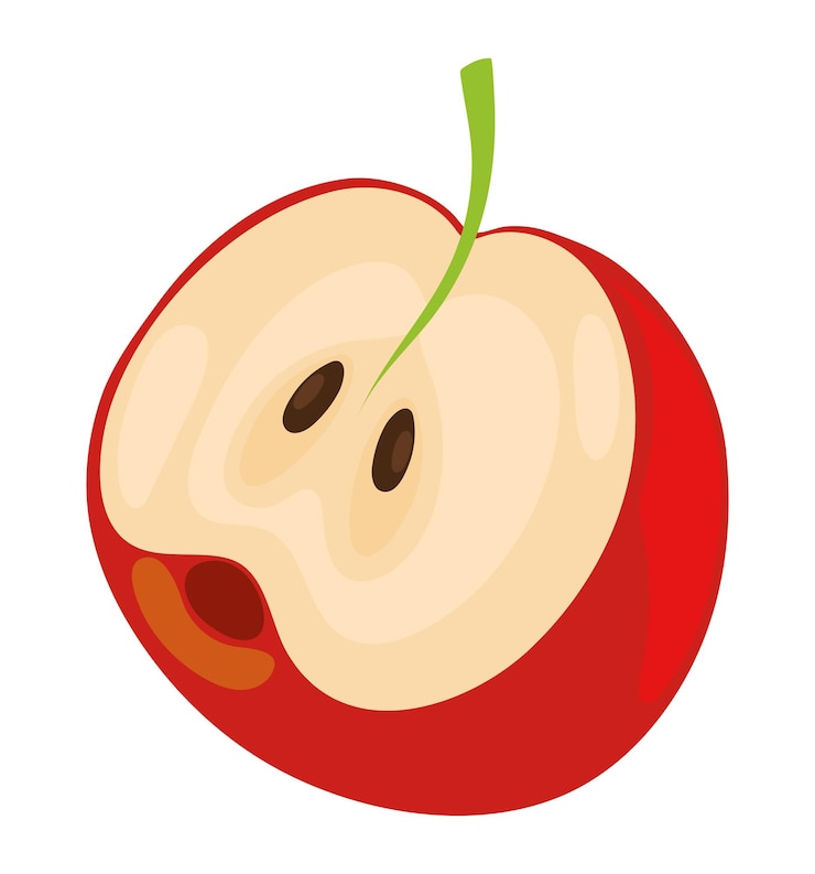 Vector gratuito icono de la fruta de la manzana