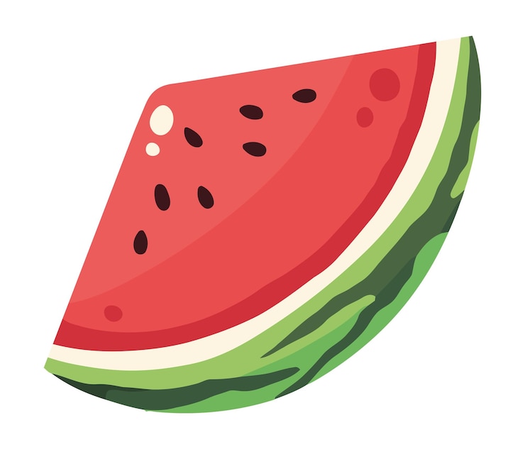 Vector gratuito icono de fruta de media sandía vector aislado