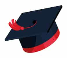 Vector gratuito icono de graduación de la gorra