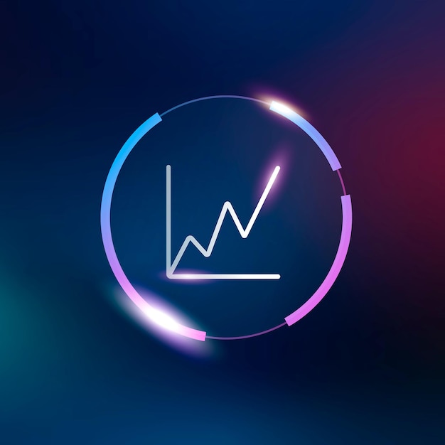 Icono de gráfico creciente símbolo de gráfico de análisis empresarial