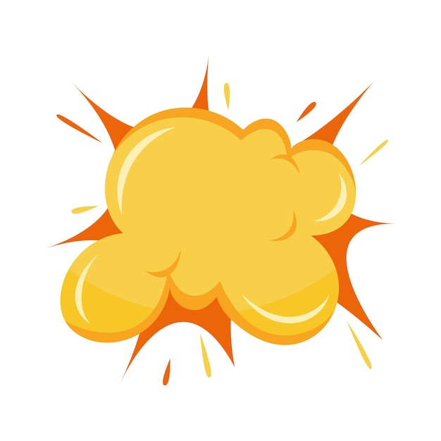 Icono de humo con efecto de explosión