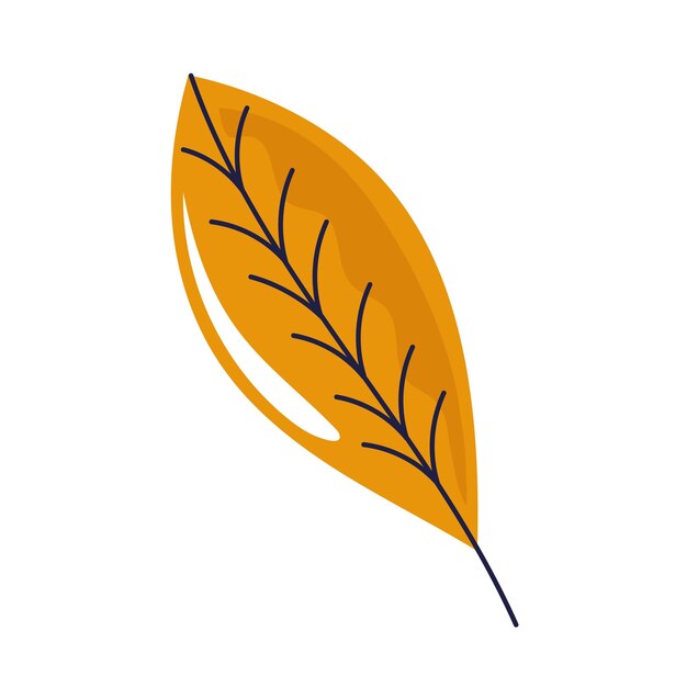 icono de ilustración de hoja de naturaleza de otoño