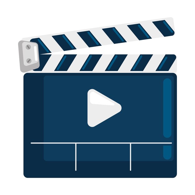 El icono de la industria del cine aislado