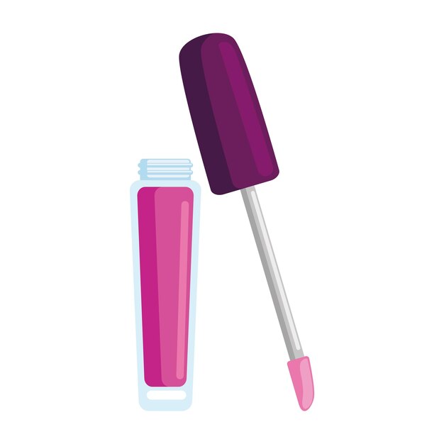 icono de lápiz labial de cepillo cosmético