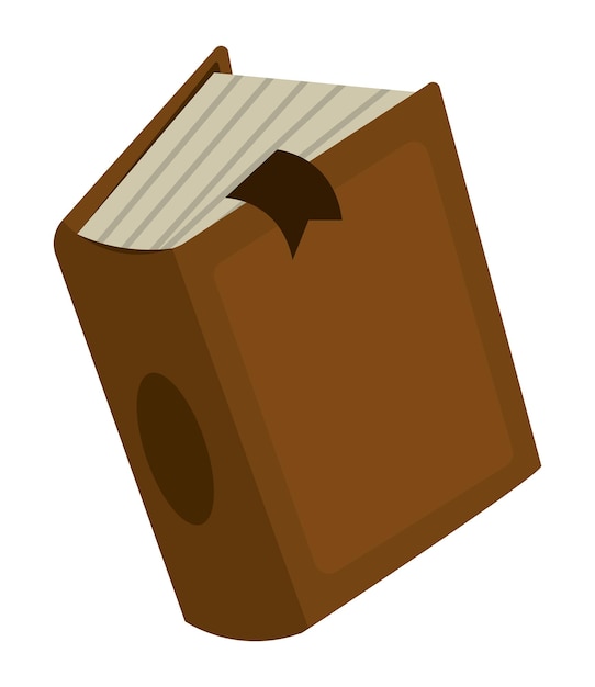 Vector gratuito icono del libro marrón