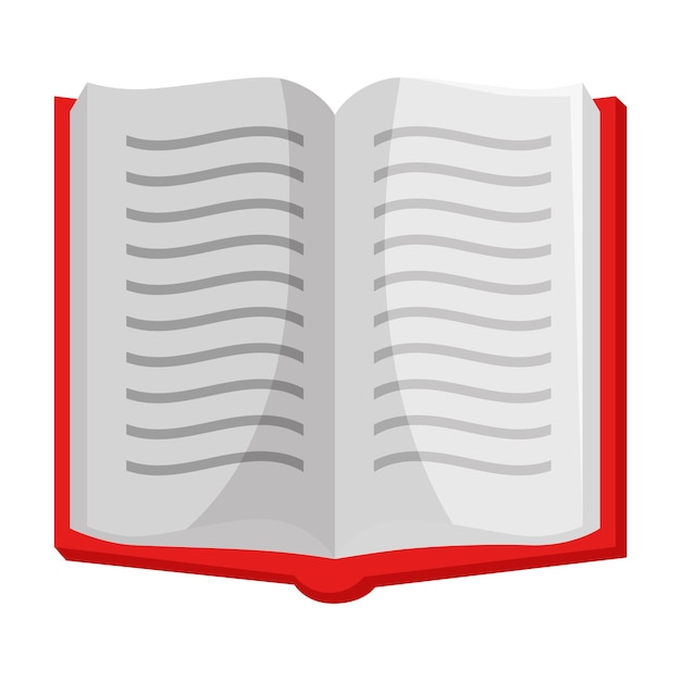 Vector gratuito icono de libro de texto abierto rojo