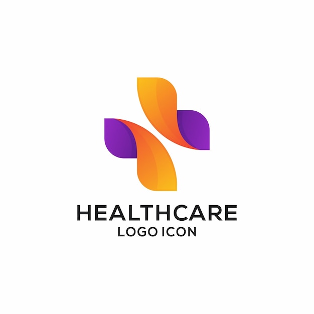 Vector gratuito icono del logotipo de atención médica