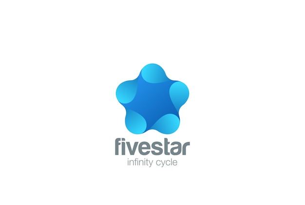 Vector gratuito icono del logotipo de estrella. estilo de espacio negativo.