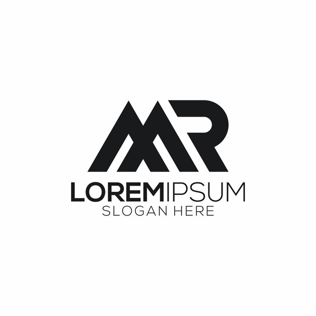 Ícono de logotipo letra MP negro