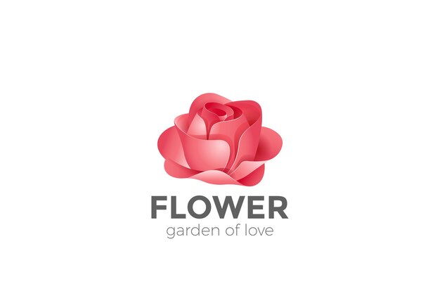 Icono del logotipo de Rose Flower Garden.