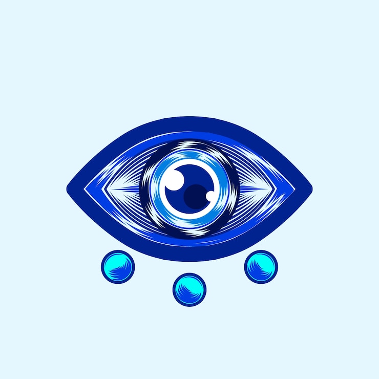 Vector gratuito icono de mal de ojo dibujado a mano