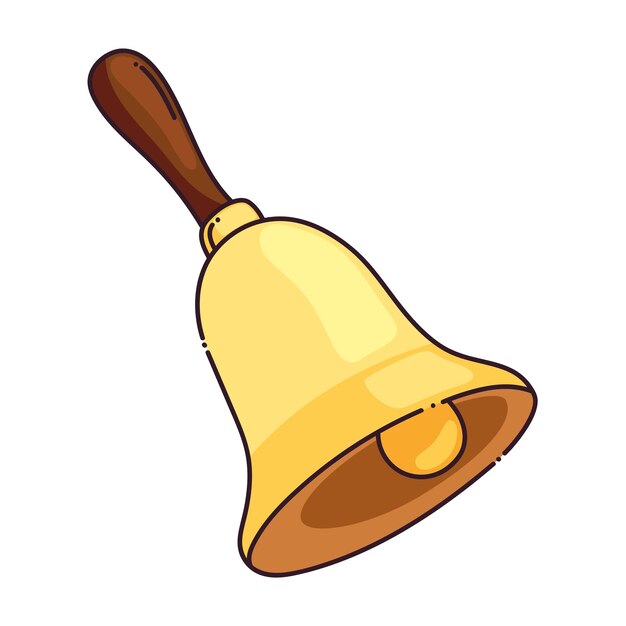 icono de la manija de madera de la campana