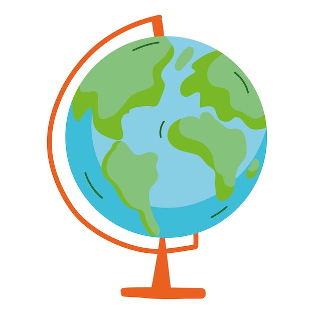 Vector gratuito icono del mapa del globo diseño aislado