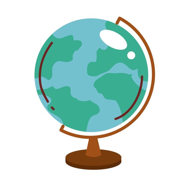 icono del mapa del globo escolar