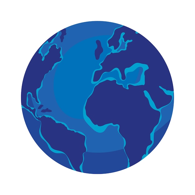 Vector gratuito icono del mapa del mundo estilo aislado