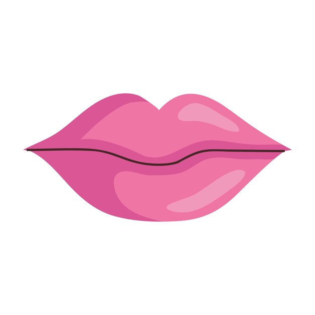 icono de maquillaje de labios femenino