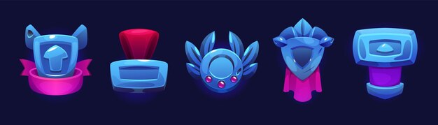 Icono de medalla de juego de Ui para el diseño vectorial de logros