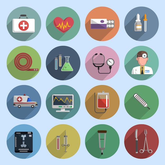 Icono de medicina multicolor plano