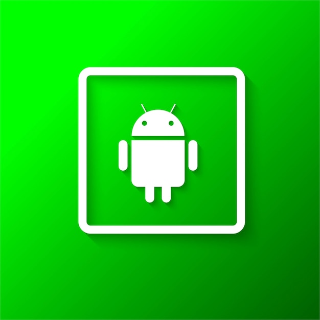 Vector gratuito icono moderno de android