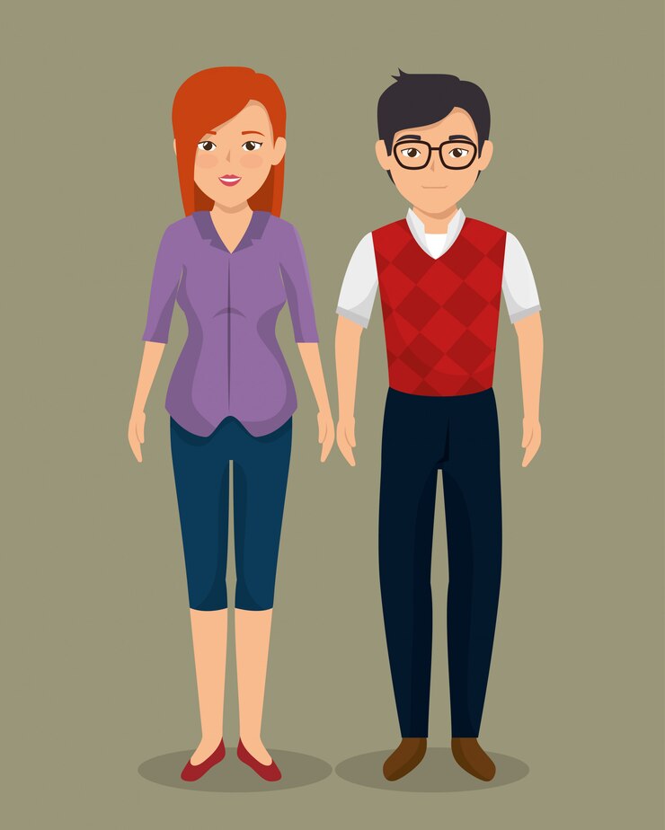 Vector gratuito icono de pareja de negocios de trabajo en equipo