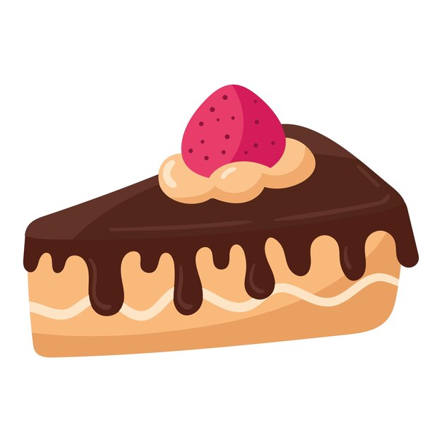 icono de pastel de rebanada de postre