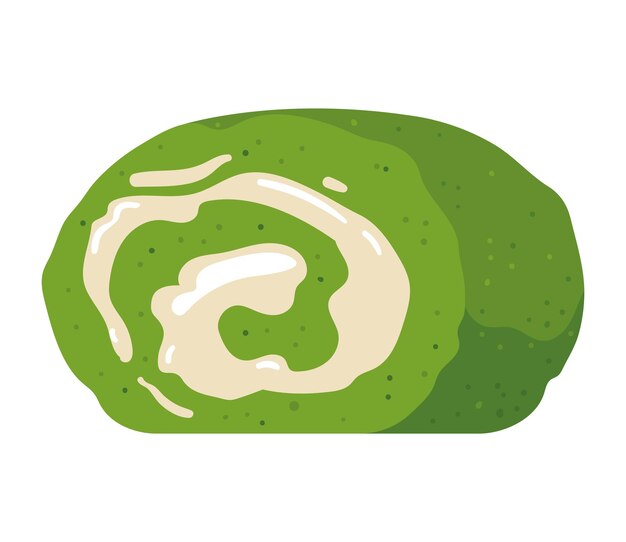 icono de pastelería de té matcha vector aislado