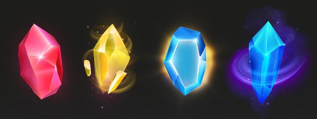 Icono de piedra de cristal mágico para la ilustración del juego