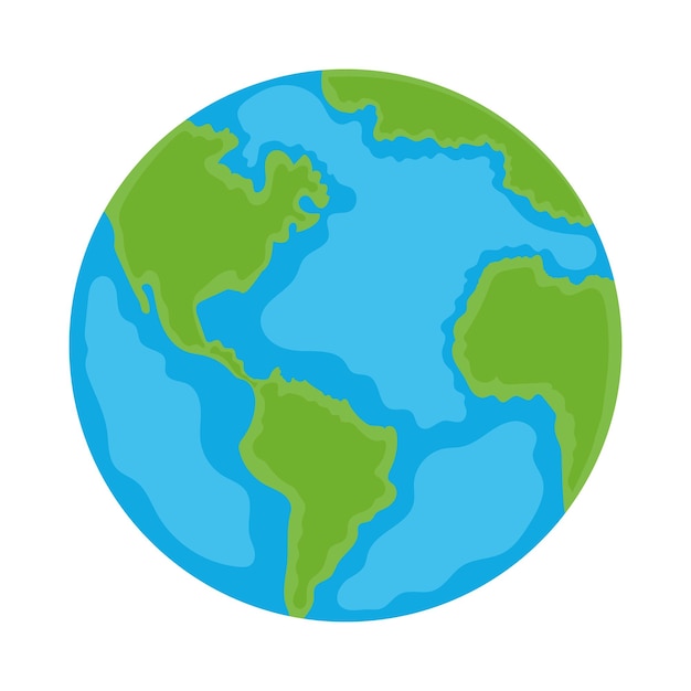 Icono del planeta tierra aislado