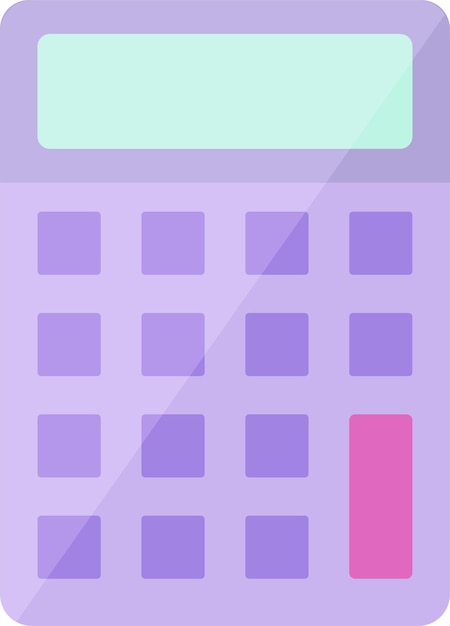 El icono plano de la calculadora