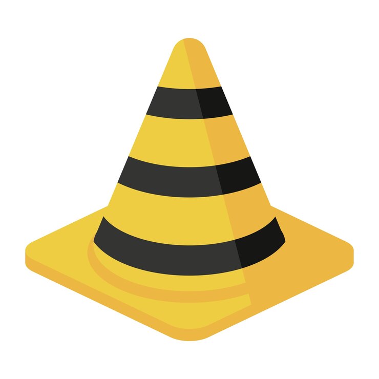 Vector gratuito icono de precaución del cono