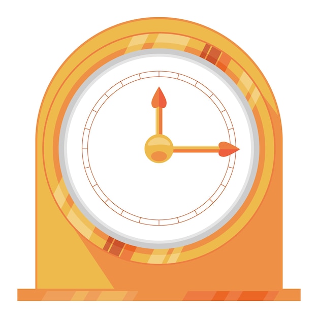 Icono de precisión de reloj dorado aislado