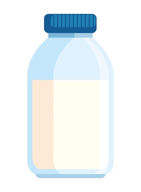 icono de producto lácteo de botella de leche