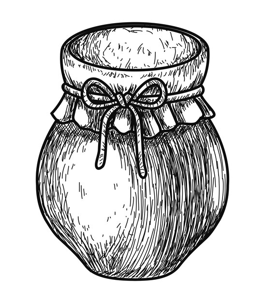 icono de producto lácteo de tarro de conserva