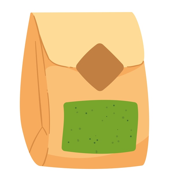 Icono de producto de té matcha vector aislado