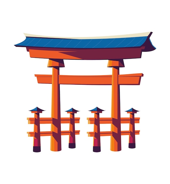 Icono de la puerta de torii estilo aislado