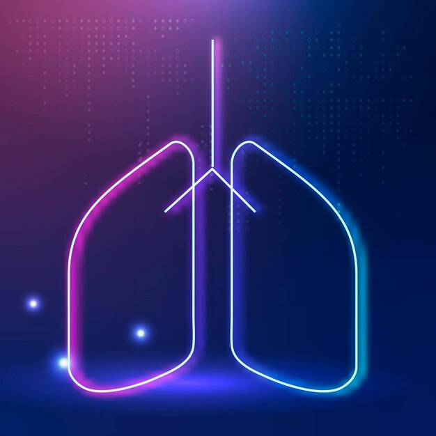 Icono de pulmones para la salud inteligente del sistema respiratorio
