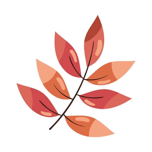 icono de rama de hojas de otoño