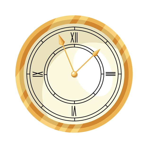 Vector gratuito icono de reloj dorado