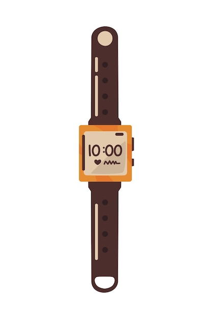 Vector gratuito icono de reloj inteligente fondo blanco aislado