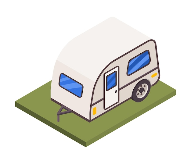 Vector gratuito icono de remolque de camping