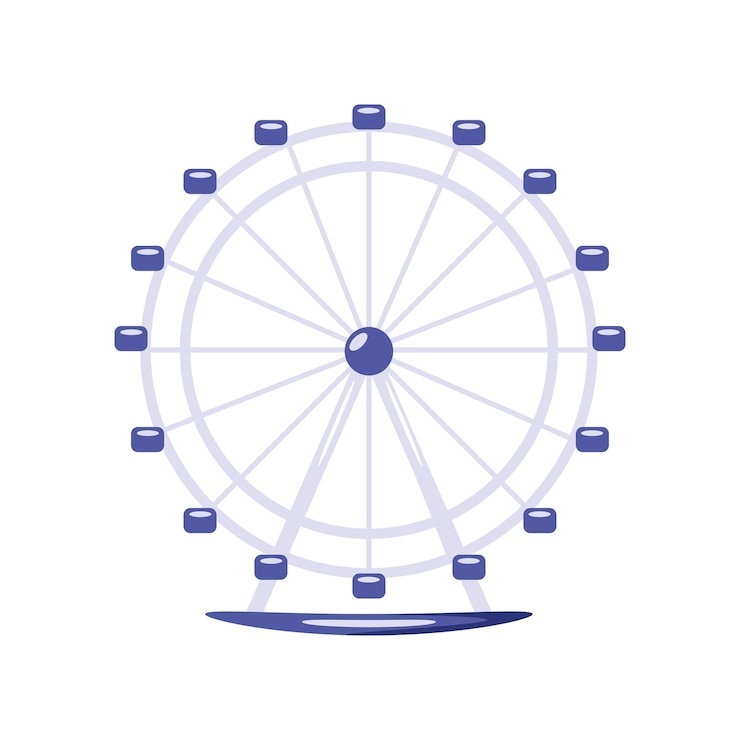 Vector gratuito icono de la rueda de la fortuna vector aislado