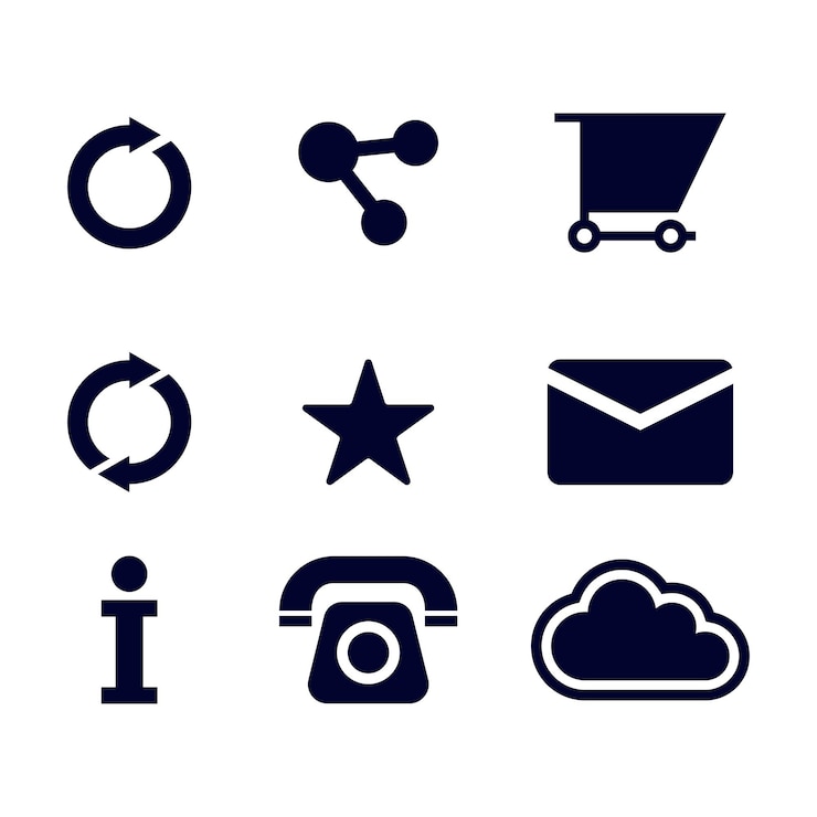 Vector gratuito icono simple parte 1