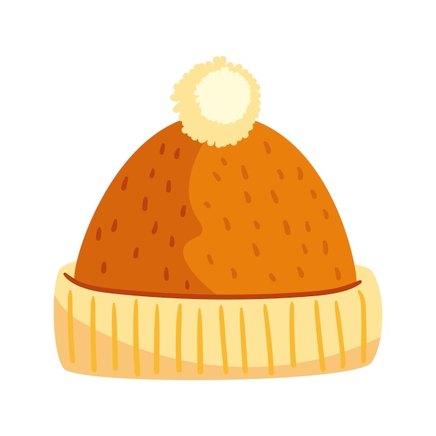 Vector gratuito icono de sombrero cálido de otoño aislado