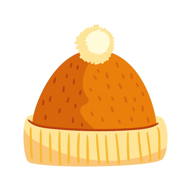 icono de sombrero cálido de otoño aislado