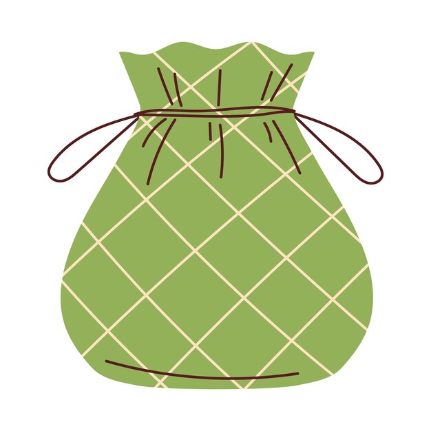icono de sostenibilidad ecológica de la bolsa de algodón aislado