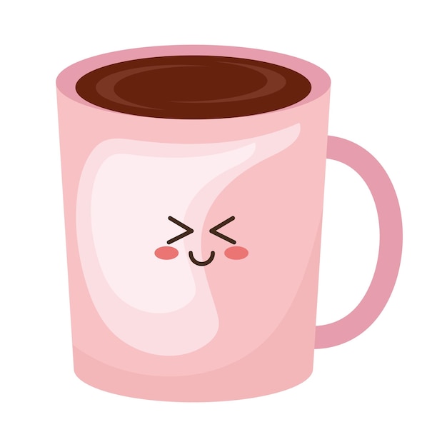 Vector gratuito icono de taza de café kawaii